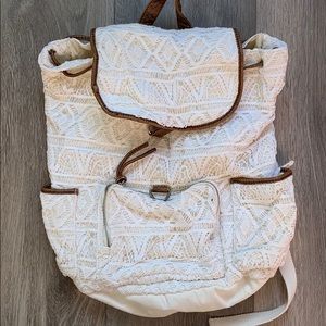 White/Cream Lacey backpack